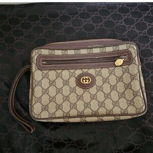 Gucci Beige and Brown Interior Clutch